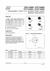 DataSheet STF11NM80 pdf